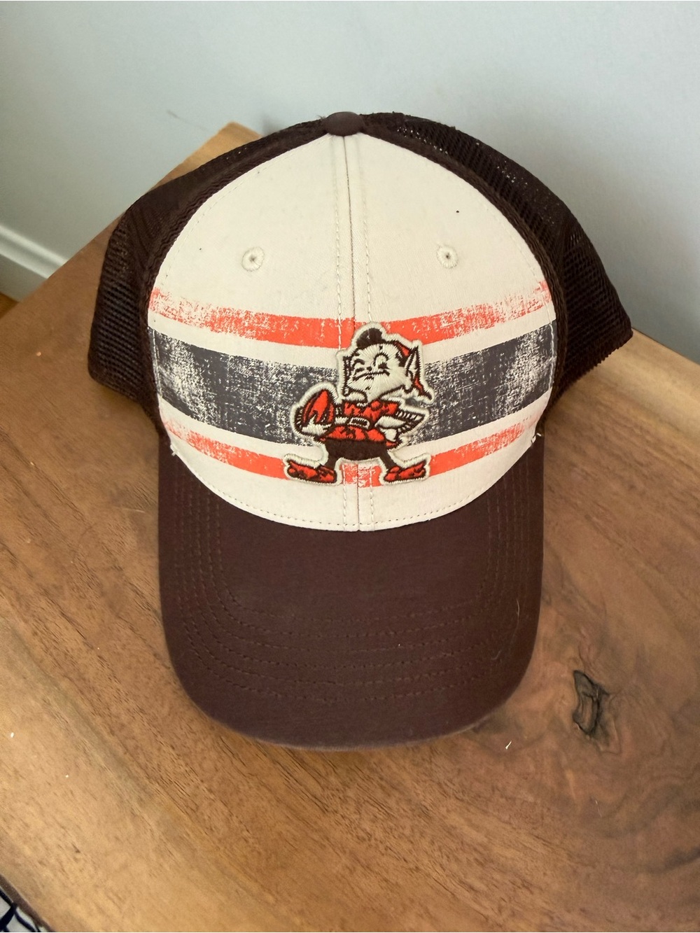 Men's '47 Cream Cleveland Browns Breakout MVP Trucker Adjustable Hat Football